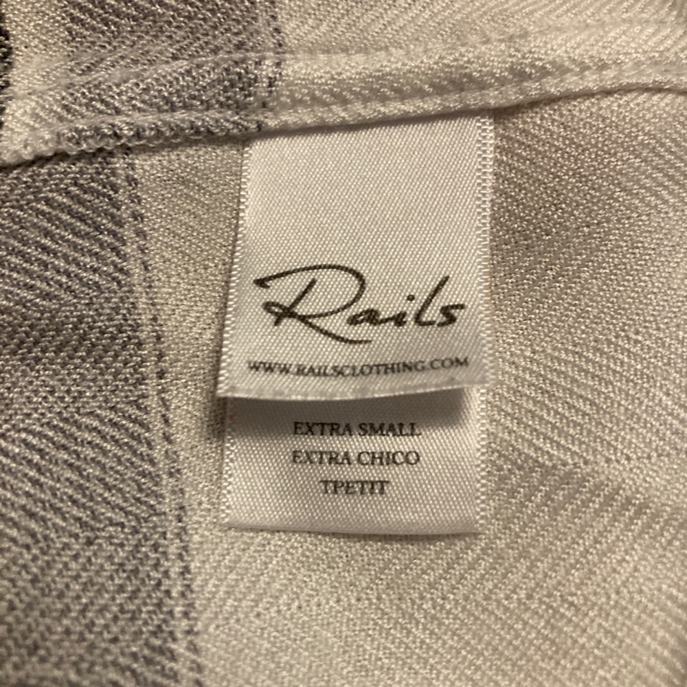 Rails Hunter Button Down In Ash Cinder Xs White B… - image 4